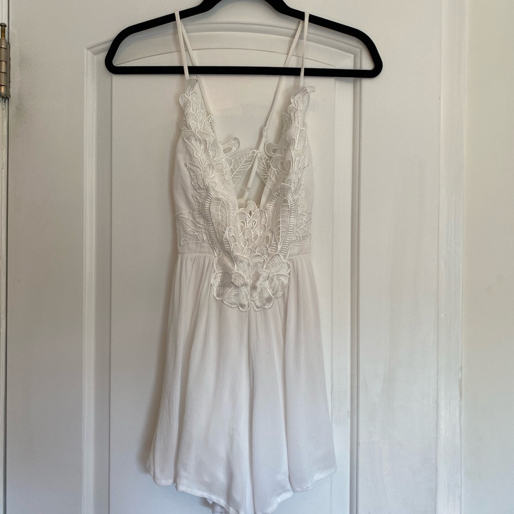 White Lacey romper